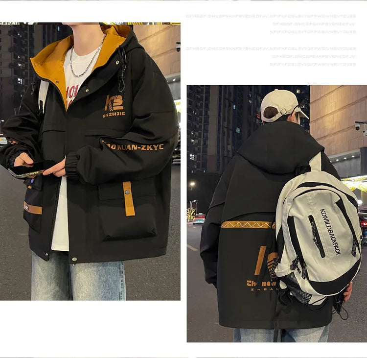 High Quality Men's Casual Hooded Jackets 2026 Spring Autumn Outdoor Coat Youth Streetwear Plus Size M-4XL Top Windproof Clothing