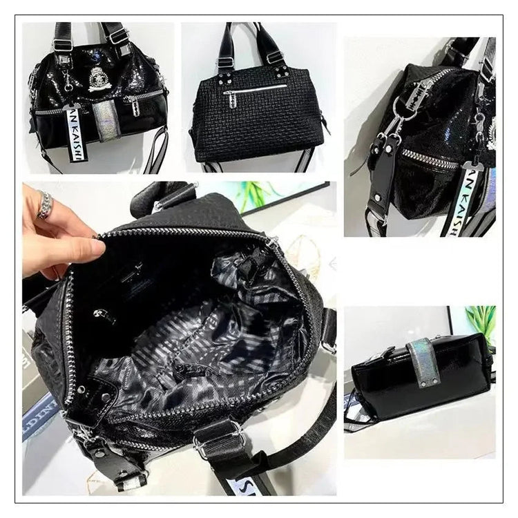 Large Capacity Handbag Female 2024 New Trend High-Grade Fashion Sequins Messenger Bag Luxury Designer Casual Tote Shoulder Bags PlatiNum