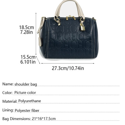 CH Autumn/Winter Christmas Fashion PU Material Lock Lock Design Women's Crossbody Bag 2025 Designer New Handbag Trendy Brand PlatiNum