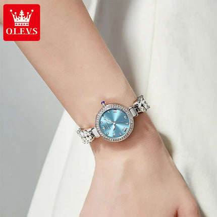 OLEVS 9971 orologio al quarzo per donna scala romana abito elegante orologio da donna moda impermeabile luminoso orologio a mano di lusso originale platinumshop