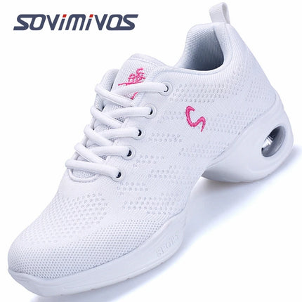 New Soft Outsole Breath Dance Shoes Women Sports Feature Dance Sneakers Jazz Hip Hop Shoes Woman Dancing Shoes Ladies Sneakers