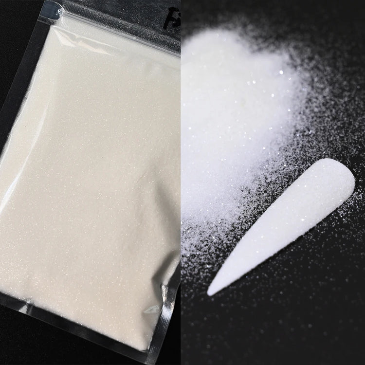 10g/Bag Glitter Snow White Nail Art Sugar Powder Sweater Laser Shiny Decoration Chrome Powder Woolen Candy Effect Nails 2027