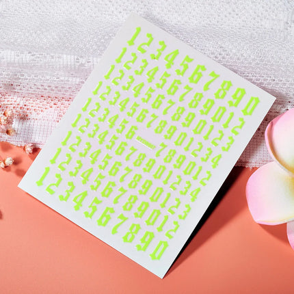 1PC 26-English Alphabet Number 3D Self-adhesive Nail Art Decal Sticker Word Small Letter Nail Decals Sticker Manicure Decoration