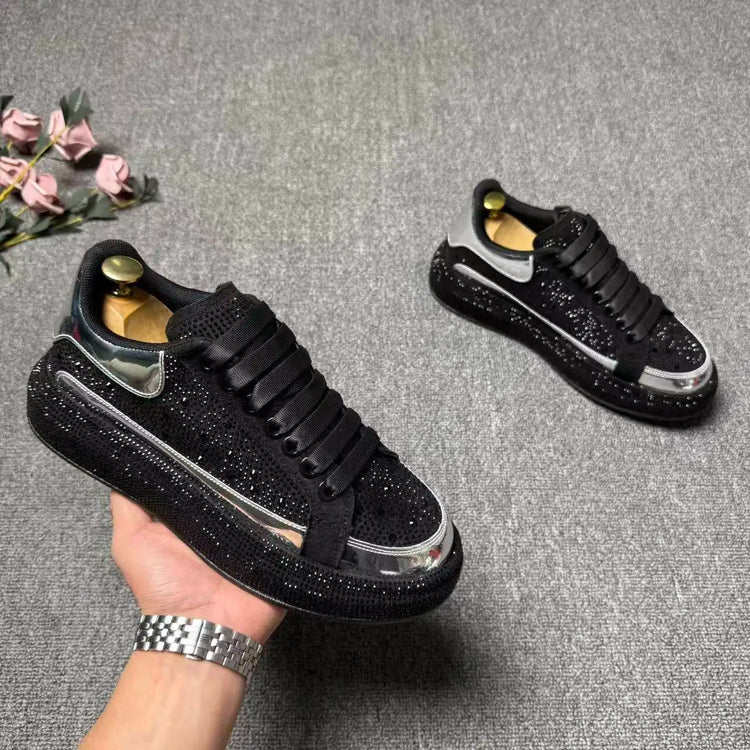 2026 spring and autumn new trendy brand low-top hot diamond board shoes men's lace-up versatile sports dad shoes