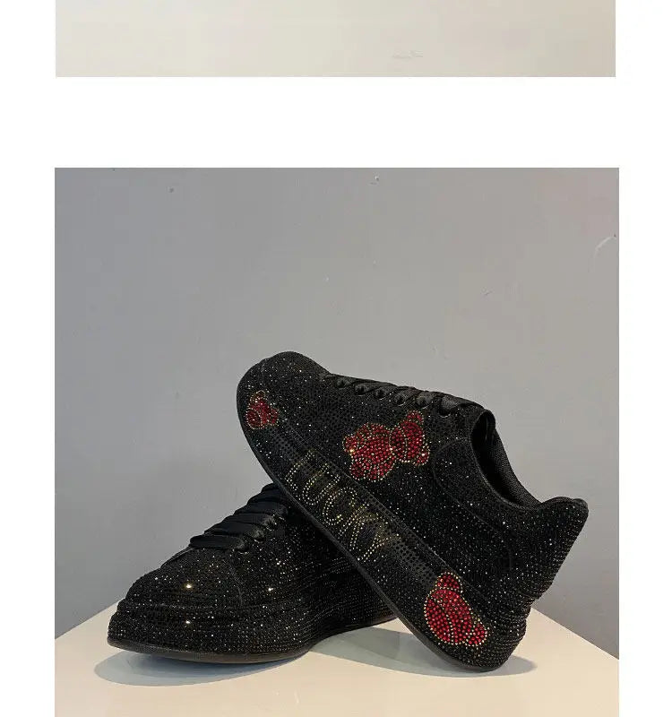 Luxury Fashion New Designer Men's Charm Rhinestone All Match Platform Causal Shoes Male Flats Moccasins Walking Sneakers Zapatos