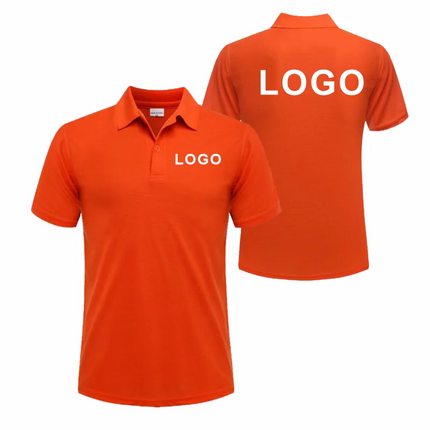 Breathable Polo with Custom Logo Casual Wear for Business Groups Short Sleeve Lapel Polo Work Clothes Embroidery Print