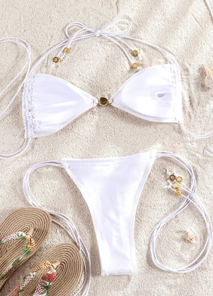 ZRTAK Costume a due pezzi Bikini 2025 Costume da bagno donna Push Up Costume da bagno Bikini sexy Set Costumi da bagno Stampa Beachwear Biquinis solidi platinumshop