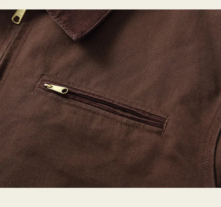 Classic Detroit Jacket J01 American Vintage Workwear Spring/Fall 100% Cotton Canvas Jacket J97 Loose-Fit Lightweight Coat