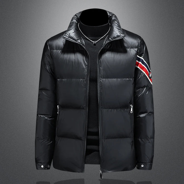 New Men's Short Down Jacket Korean Style Trendy stand collar Winter Coat Fashionable Stylish Warm Puffer Jacket