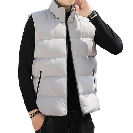 2026 Men's Lightweight Down Jacket - Windproof Sleeveless Winter Casual Coat - Thick and Warm Waist Cover - Street Style