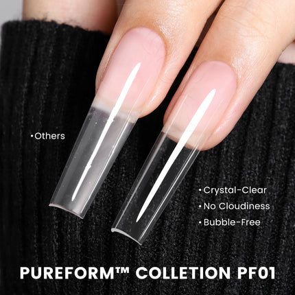 Original YOKEFELLOW Sandwich Dual Nail Form Short Stiletto Nail Extension Form 240pcs Top Form Bottom Form For Quick Nail Extensions IM222