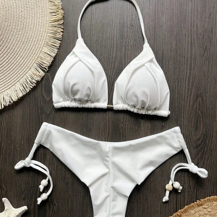 RUOTONGSEPT 2025 Nuovo Sexy Costume da Bagno Triangolare in 13 Colori per Donne, Bikini Brasiliano, Costume Push-Up, Set Bikini da Spiaggia platinumshop