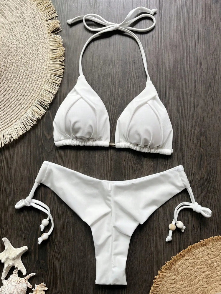 RUOTONGSEPT 2025 Nuovo Sexy Costume da Bagno Triangolare in 13 Colori per Donne, Bikini Brasiliano, Costume Push-Up, Set Bikini da Spiaggia platinumshop