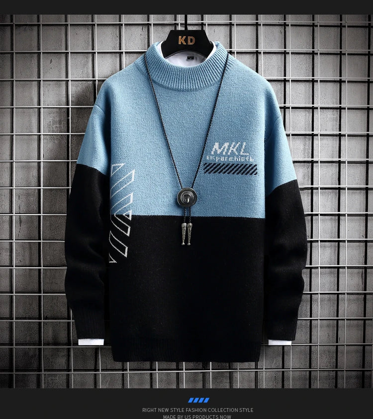 Fashion Sweater For Men Pullovers Men's Clothing Knit Men's Sweat-shirt Autumn Casual Hombre Warm Solid Spring Male Streetwear