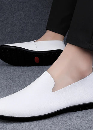 Scarpe da uomo in vera pelle Casual formali mocassini da uomo mocassini estate italiana traspirante Slip on scarpe da barca maschili Over Size 50 51