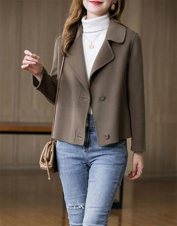Coats Women The Spring Autumn 2025 The New Short Jacket Fashionable Versatile The Woolen Coat Worn By The Mother Overwear Female