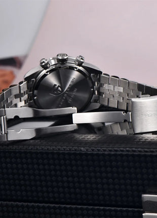 PAGANI DESIGN 2026 Nuovo BB Flamingo Orologio Cronografo Sportivo di Lusso al Quarzo da Uomo con Vetro Zaffiro AR, Impermeabile 100M, Orologio da Polso alla Moda con Cinturino in Acciaio Inossidabile per Uomo, Magazzino Local