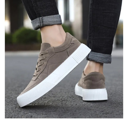 Men's Vulcanized Shoes Fashion Casual Sneakers Lace Up Platform Shoe High Quality Suede Casual Shoes for Men Sneakers Man Shoes