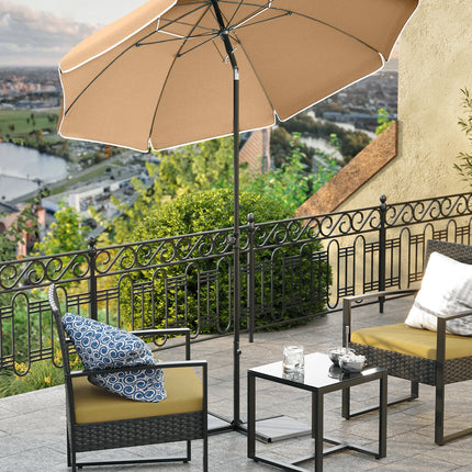 SONGMICS Ombrellone di 160 cm, UPF 50+, Inclinazione Bidirezionale a 30°, Altezza Regolabile, con Borsa da Trasporto, per Balcone Giardino Terrazzo Spiaggia, senza Base
