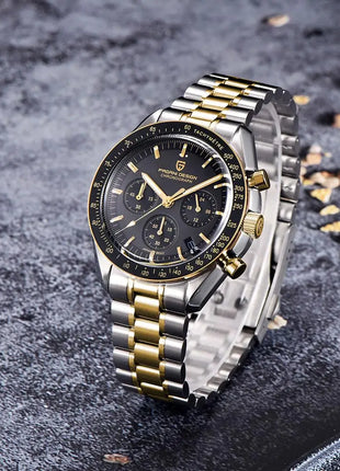 PAGANI DESIGN 2026 Nuovo Orologio da Uomo Moon, Orologio al Quarzo di Lusso per Uomo, Cronografo con Vetro Zaffiro AR, Impermeabile, Movimento VK63, Cinturino in Nylon