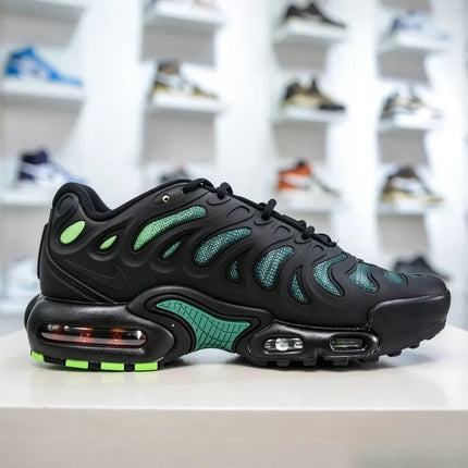 Nike Air Max Plus TN Drift Black Green Strike Men Women Tuned Air Cushioning Support Retro Running Shoes FD4290-006