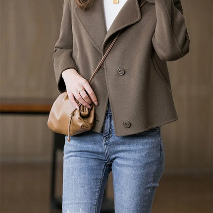 Coats Women The Spring Autumn 2025 The New Short Jacket Fashionable Versatile The Woolen Coat Worn By The Mother Overwear Female