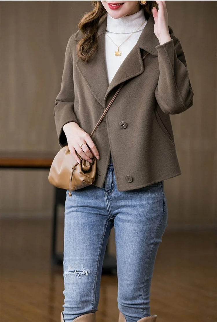 Coats Women The Spring Autumn 2025 The New Short Jacket Fashionable Versatile The Woolen Coat Worn By The Mother Overwear Female