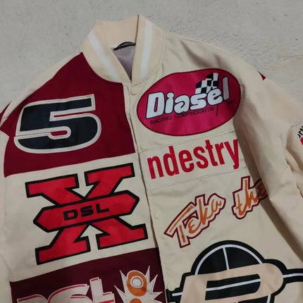 2024 American New Fashion Trend Baseball Uniform Y2K Gothic Harajuku Vintage Baggy Heavy Industry Embroidery Lovers Hip Hop Coat