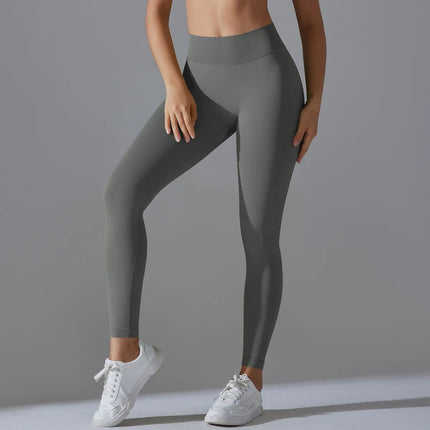 Fitness Sports Leggings Women's High Waist Seamless Yoga Legging Scrunch Butt Breathable Push Up Sports Pants Women Gym Tights PlatiNum