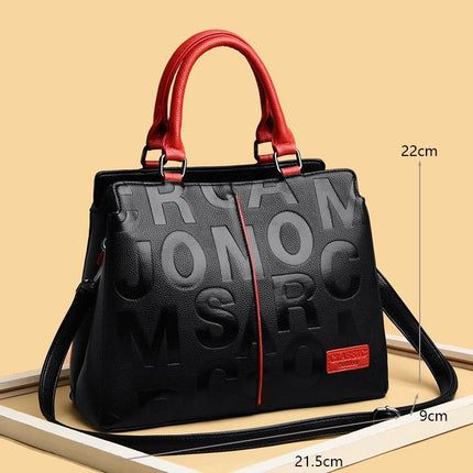 PU Leather Casual Crossbody Bags for Women Ladies Luxury Designer Tote Handbag Female Large Capacity Travel Shoulder Bag Sac PlatiNum