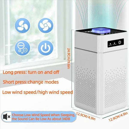Purificatore d'aria portatile USB HOMEFISH con filtro per aromaterapia, fumo e odori, con filtro sostituibile per casa, auto e cucina