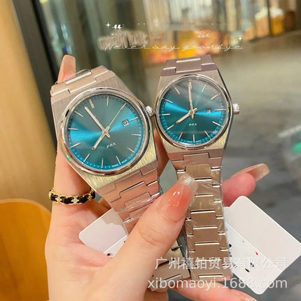Orologio da Polso Serie PRX con Cinturino in Acciaio, Modello Super Player, per Uomo e Donna, con Calendario, Stile Semplice e alla Moda, Regalo di Compleanno, Idea Regalo per Lui e per Lei