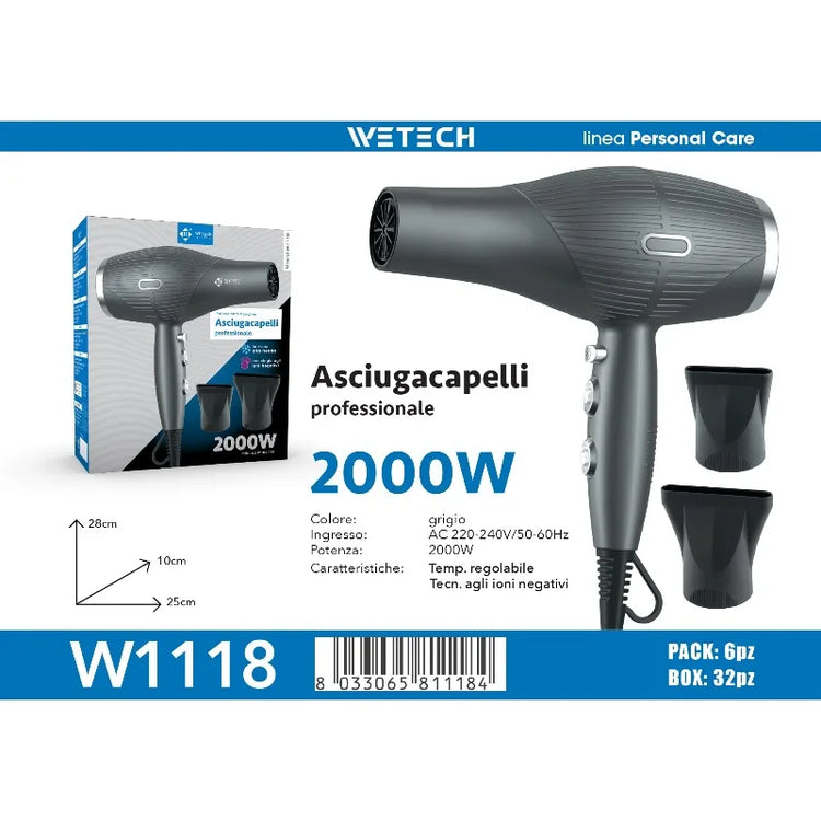 Professional Hair Dryer Collection, Foldable & Compact Household Hair Blow Dryer Series, Multi‑Power 1600‑2200W Ionic Hairdryer for Home Salon Daily Hair Styling