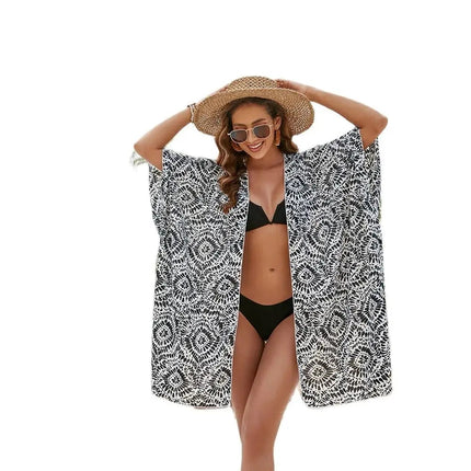 2024 Cardigan Kimono boho da donna Coverups larghi Beach Swim Bikini costume da bagno Cover up camicetta per costumi da bagno Resort Wear platinumshop