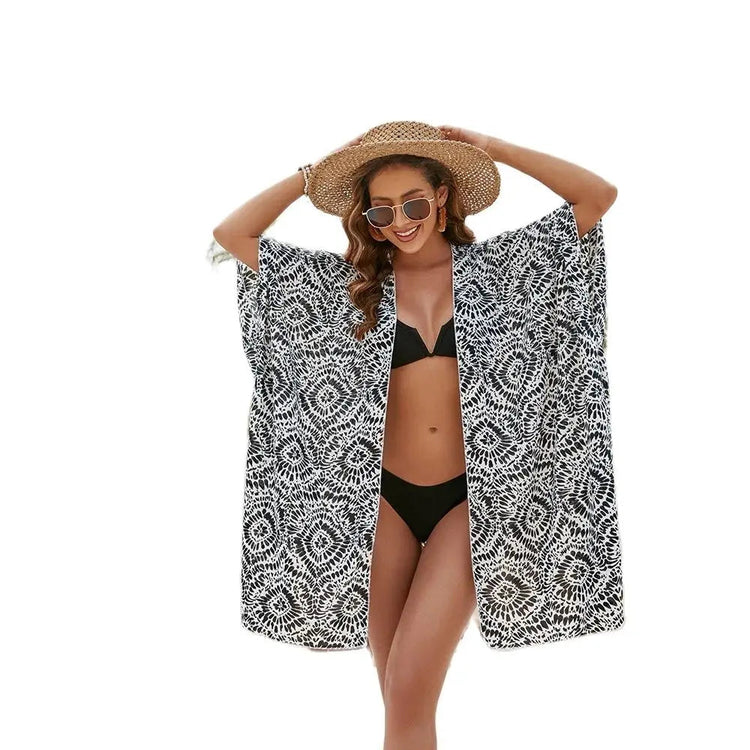 2024 Cardigan Kimono boho da donna Coverups larghi Beach Swim Bikini costume da bagno Cover up camicetta per costumi da bagno Resort Wear platinumshop