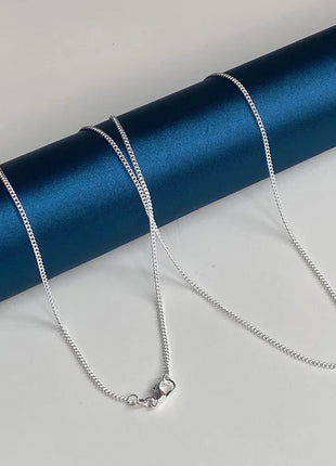 925 Sterling Silver 2MM 40-75cm Side Chain Necklace Men Women Charm Wedding Party Gift Jewelry Christmas Accessories PlatiNum
