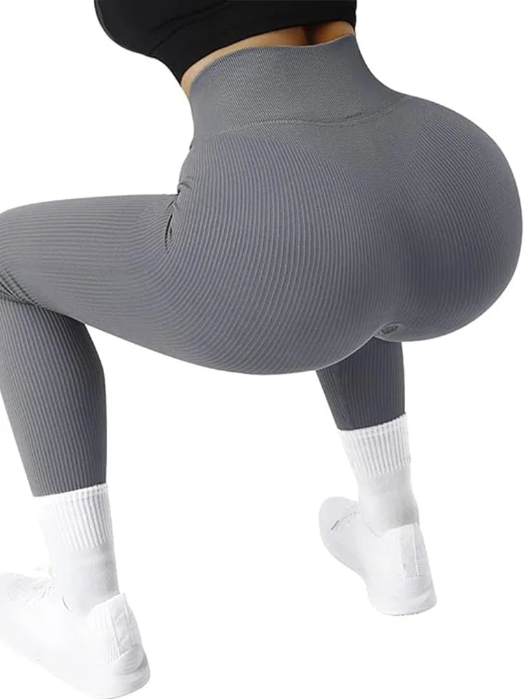 Women Yoga Pants High Waisted Sport Gym Fitness Leggings Women Seamless Female Legging Tummy Control Running Tights PlatiNum