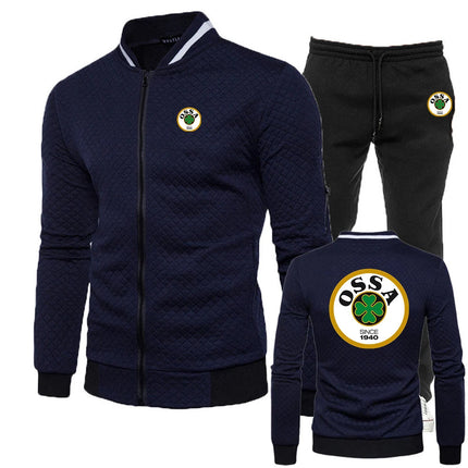 OSSA Logo Classic Retro Motorcycle 2025 Brand Men's Simple Style Sweatshirt Pullover Hoodies Suitable Sports Pants Suits PlatiNum