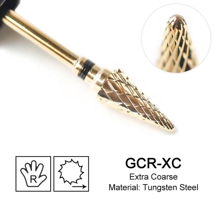Carbide Large Cone Nail Drill Bits Electric Milling Cutter For Gel Polish Removal Grinding DIY Home Salon Manicure Pedicure Nail Art Accessories Supplies