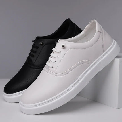 Big Size Fashion Casual Sneakers for Men Spring Autumn New Designer Board Shoes Male Black White Leather Zapatos De Hombre