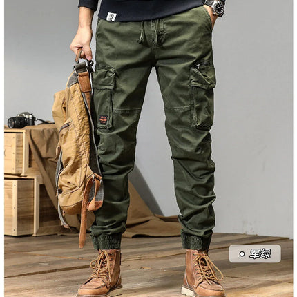 CAAYU Joggers Cargo Pants Men Casual Y2k MultiPocket Male Trousers Sweatpants Streetwear Techwear Tactical Track Black Pants Men