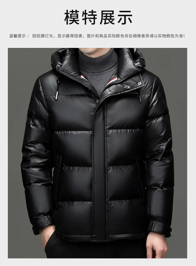 New arrival winter jacket 90% white duck down jackets men,mens thicken warm parkas winter down coat,autumn hooded parkas men