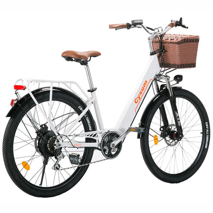 Bicicletta Elettrica Cityrun per Adulti, 26 Pollici, Unisex, Motore 250W, Batteria 36V/10Ah, Velocità Massima 25 km/h, Pedalata Assistita, Autonomia 70-90 km.