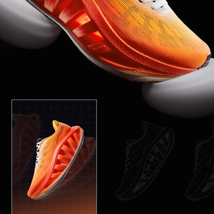 Xtep Light Boat MAX Scarpe da corsa leggere da uomo con rimbalzo e aumento dell'altezza, forza propulsiva più forte 874219110095