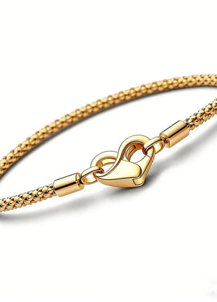Nuovo Bracciale Artigianale Originale in Argento 925 con Charm, Liscio e Morbido, a Osso di Serpente, per Donna - Regalo 2026 PlatiNum