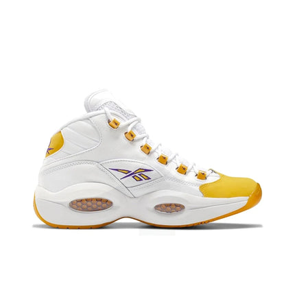 Reebok Question 'Yellow Toe' Mid top Basketball Shoes Unisex White Yellow FX4278