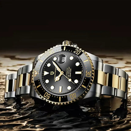 PAGANI DESIGN 2026 43MM Serie Water Ghost Orologio Meccanico di Lusso da Uomo con Ghiera in Ceramica, Vetro Zaffiro, Acciaio Inossidabile, Orologi Automatici da Uomo