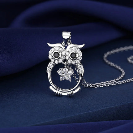 925 Sterling Silver Necklace For Women Round Pendent Sparkling Pave CZ Necklace Fashion Anniversary Birthday Jewelry Gifts N325 PlatiNum
