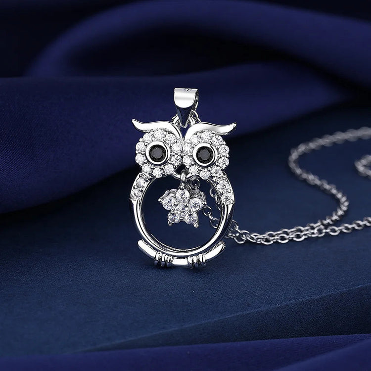 925 Sterling Silver Necklace For Women Round Pendent Sparkling Pave CZ Necklace Fashion Anniversary Birthday Jewelry Gifts N325 PlatiNum