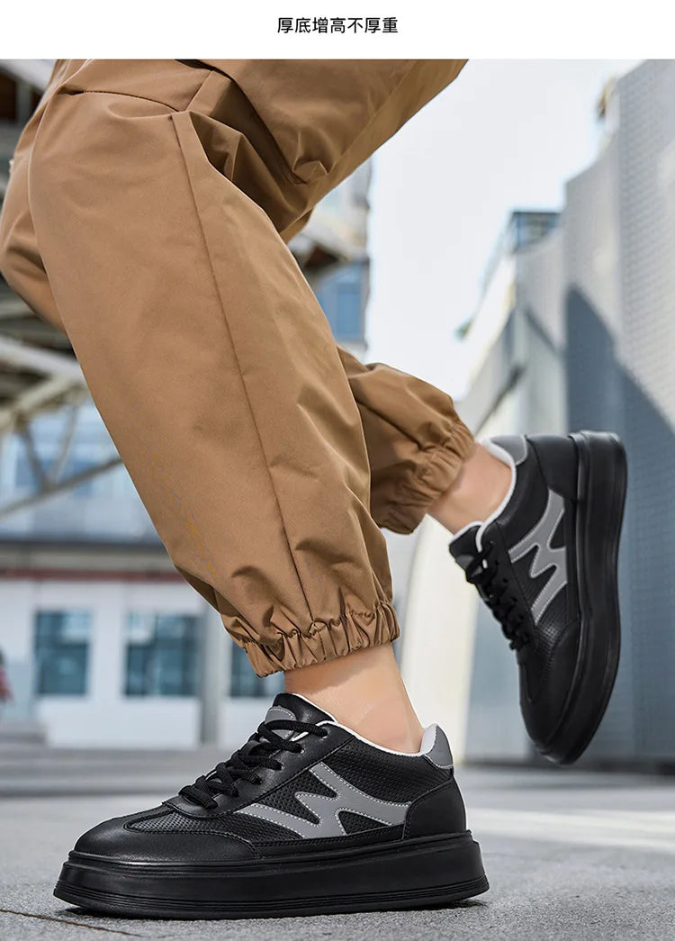 Hot selling Breathable Thick soled Trendy waterproof Durable Casual height increasing shoes Increase by 6 centimeters